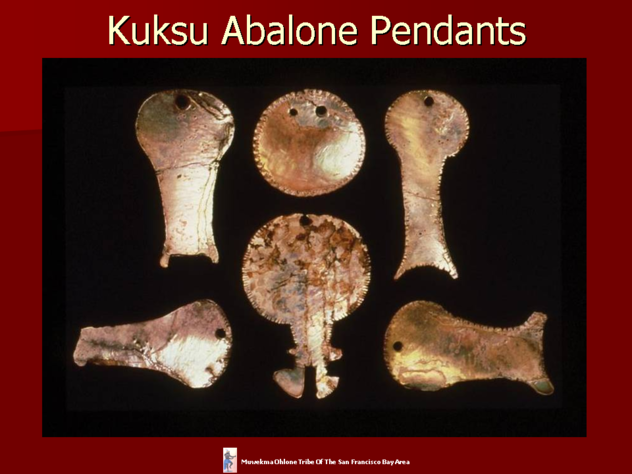 Kuksu Abalone Pendant Jewelry is Patterned after the Big Head Dancer